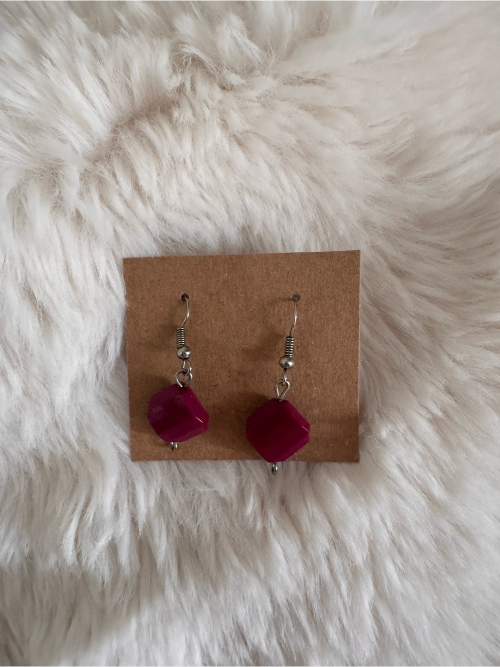 Pink Faceted Drop Earrings - Women Jewelry